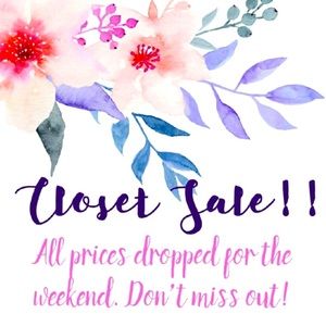Flash sale!! All items discounted for the weekend! Feel free to make an offer!!